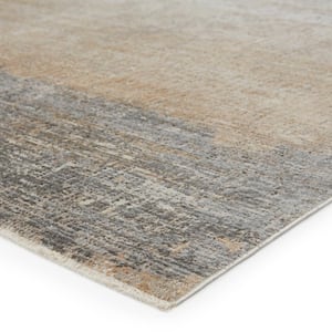 Vibe Akari Gray/Light Tan 7 ft. 10 in. x 10 ft. 10 in. Abstract Rectangle Area Rug