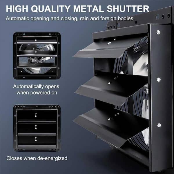 KIWDZFU 970 CFM 1680 RPM Aluminum 12 in. Electric Powered Shutter