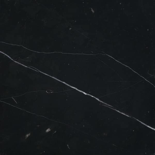 Marble Mrqb Marquina Black 12 in. x 12 in. Polished Marble Floor and Wall Tile (5.01 Sq. Ft./Case, 5-Pieces)