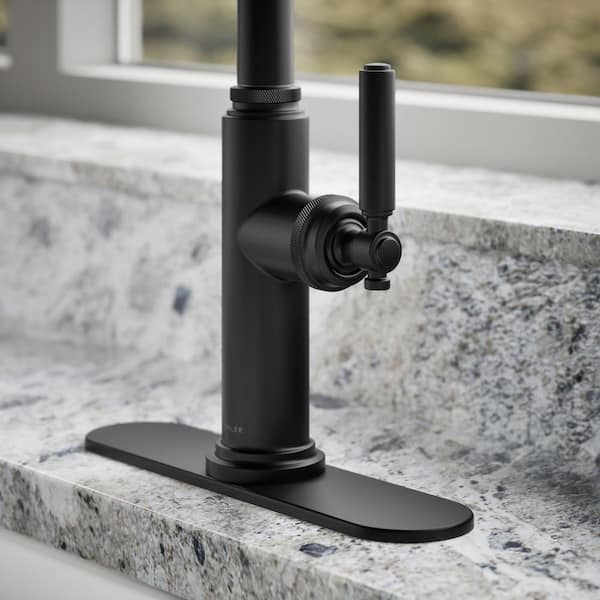 KOHLER Revolv Single Handle Pull Down Sprayer Kitchen Faucet in