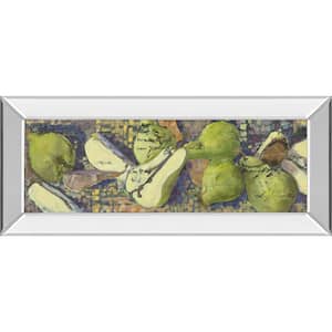 "Sparkling Pears I" By Silvia Rutledge Mirror Framed Print Wall Art 18 in. x 42 in.