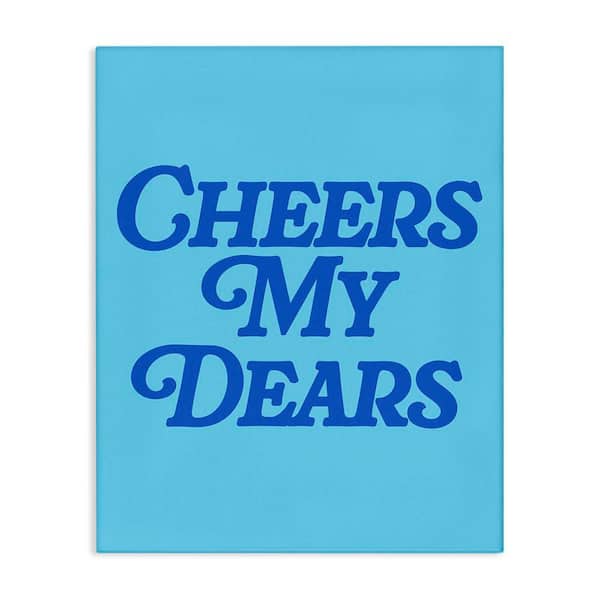 Stupell Industries Blue Cheers My Dears by House of Lulu Unframed Food Graphic Art Print 40 in. x 30 in.