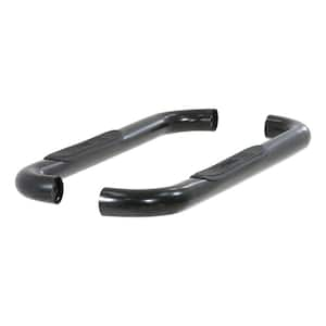 3-Inch Round Black Stainless Steel Nerf Bars, No-Drill, Select Ford F-250, F-350 Super Duty