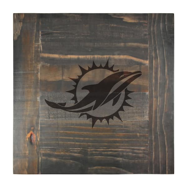 Lids Miami Dolphins Imperial 21'' Reclaimed Oak Bar Shelf