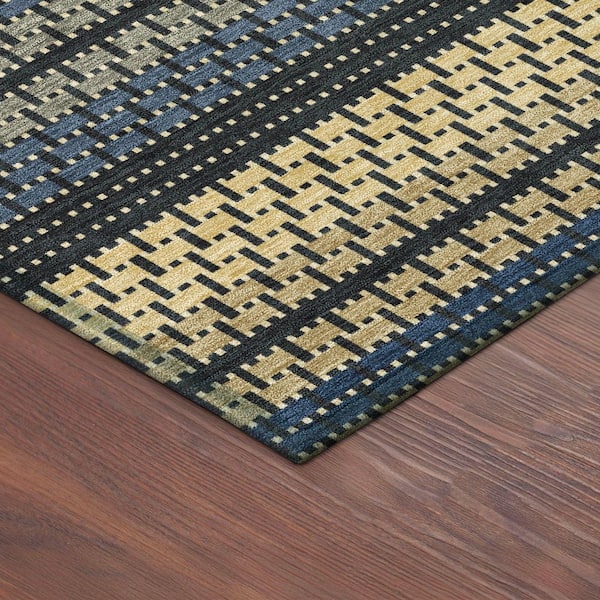 Chantille Machine Washable Indoor/Outdoor Abstract ACN2427 Navy 5 ft. x 7 ft. 6 in. Area Rug