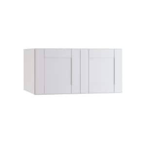 Arlington Vesper White Plywood Shaker Stock Assembled Wall Bridge Kitchen Cabinet Soft Close 36 in W x 24 in D x 12 in H
