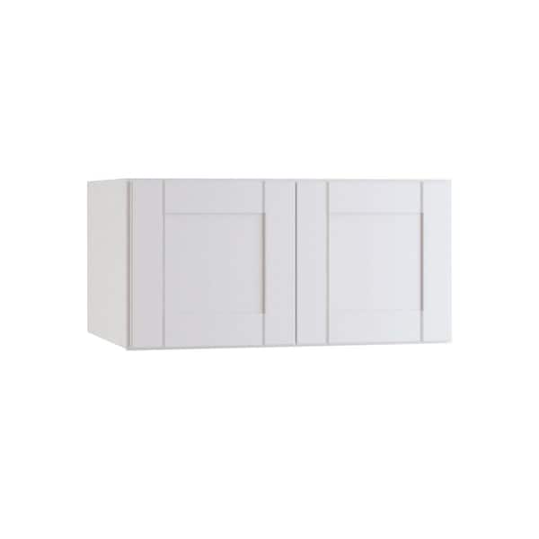 Home Decorators Collection Washington Vesper White Plywood Shaker Assembled Wall Kitchen Cabinet Soft Close 30 in W x 24 in D x 24 in H