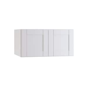 Washington Vesper White Plywood Shaker Assembled Wall Kitchen Cabinet Soft Close 36 in W x 24 in D x 12 in H