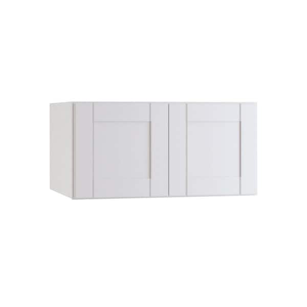 Home Decorators Collection Washington Vesper White Plywood Shaker Assembled Wall Kitchen Cabinet Soft Close 36 in W x 24 in D x 24 in H
