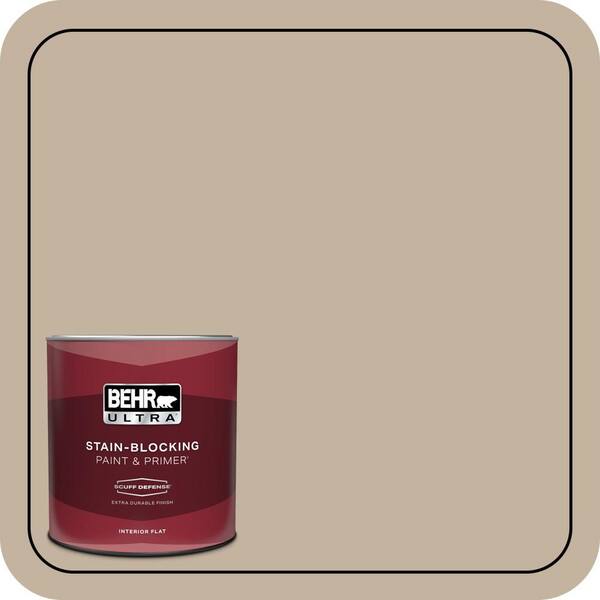 BEHR ULTRA 1 qt. #ECC-20-1 Canyon View Extra Durable Flat Interior Paint & Primer