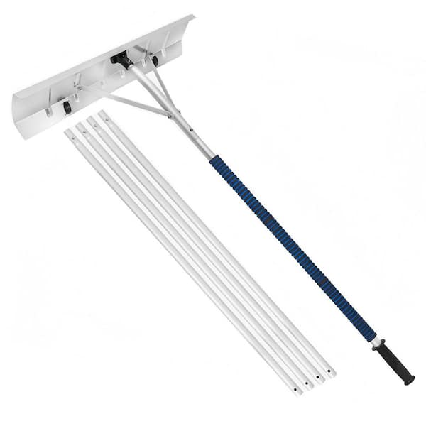 Misopily 20FT Telescopic Aluminum Handle Snow Roof Rake with 26 in ...
