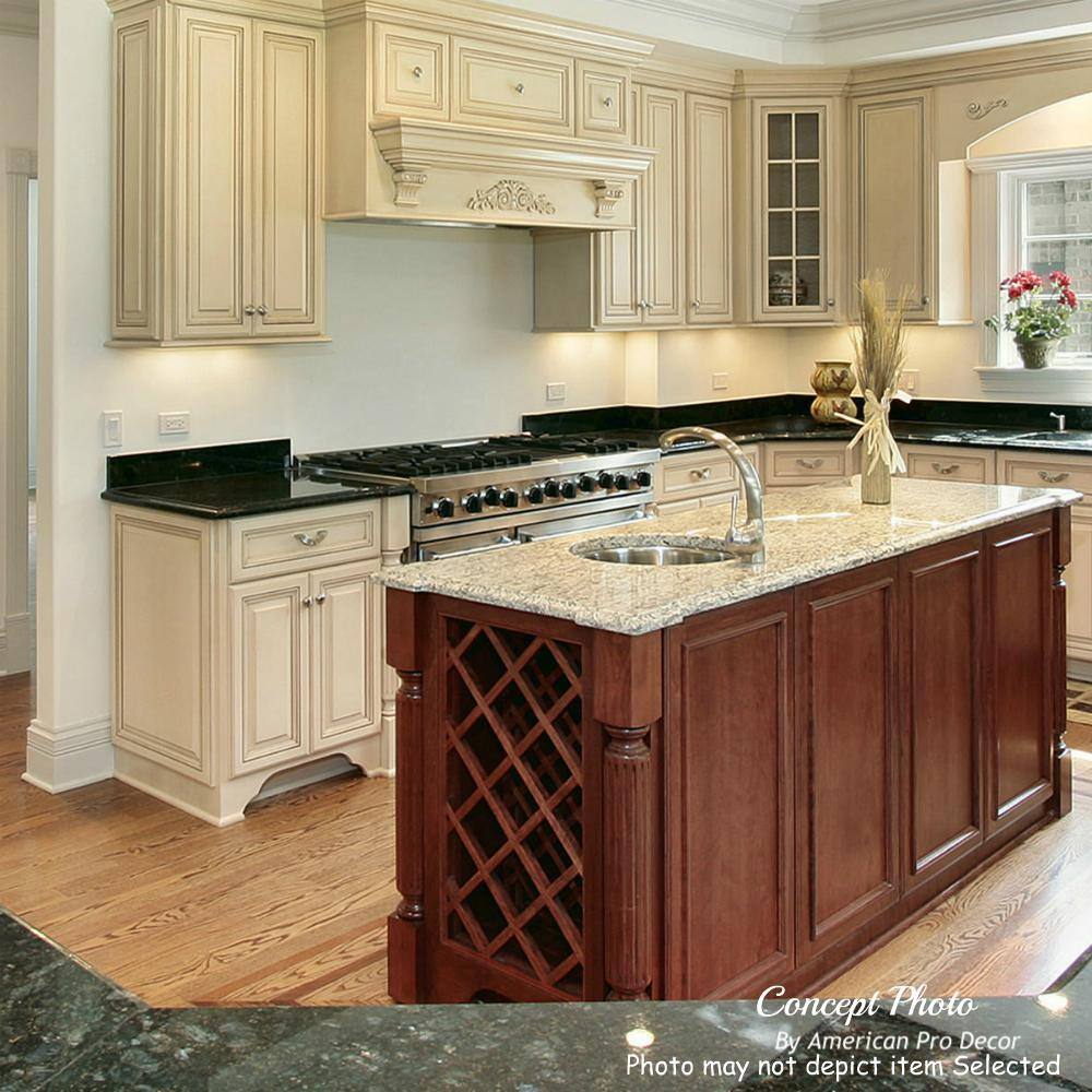 Elegant 35" Unfinished Solid Hardwood Fluted Kitchen Island Support Leg
