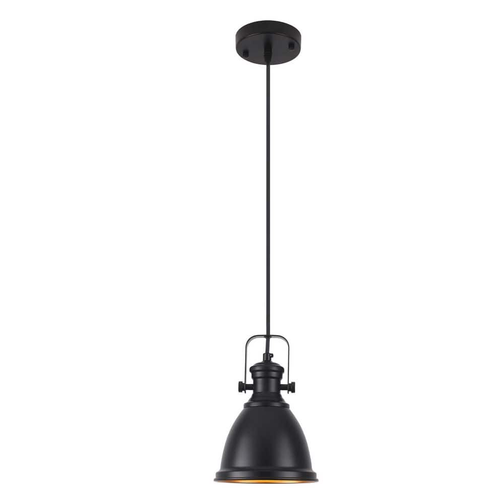 1 Light Black Shaded Single Pendant Light with Metal Shade, No Bulbs Included price history on PriceWatchPro