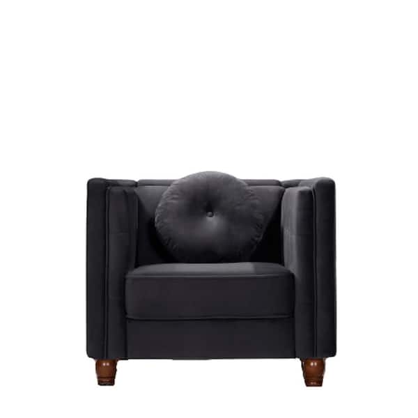 Angie Black Classic Kittleson Chesterfield Chair