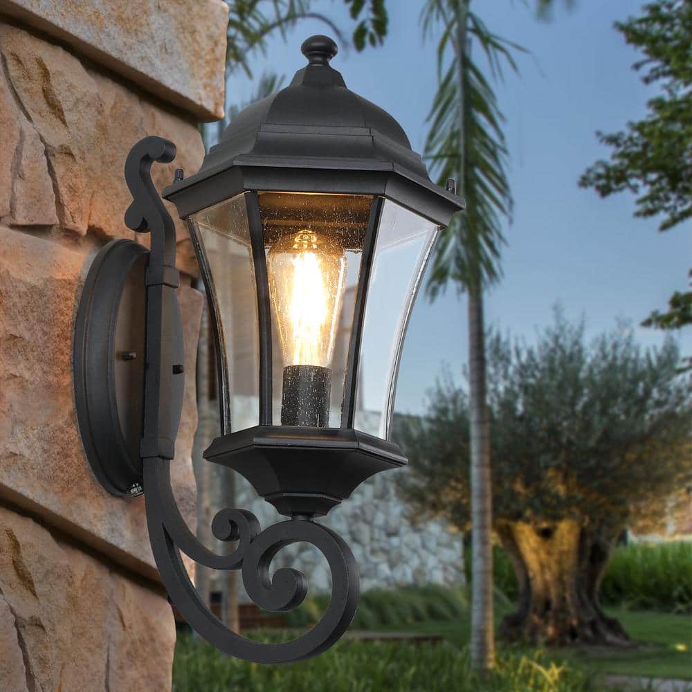 その他 ACME FURNITURE OUTDOOR LAMP NEW Magic Home 2-Pack Black Retro Wall Sconce with Light Sense
