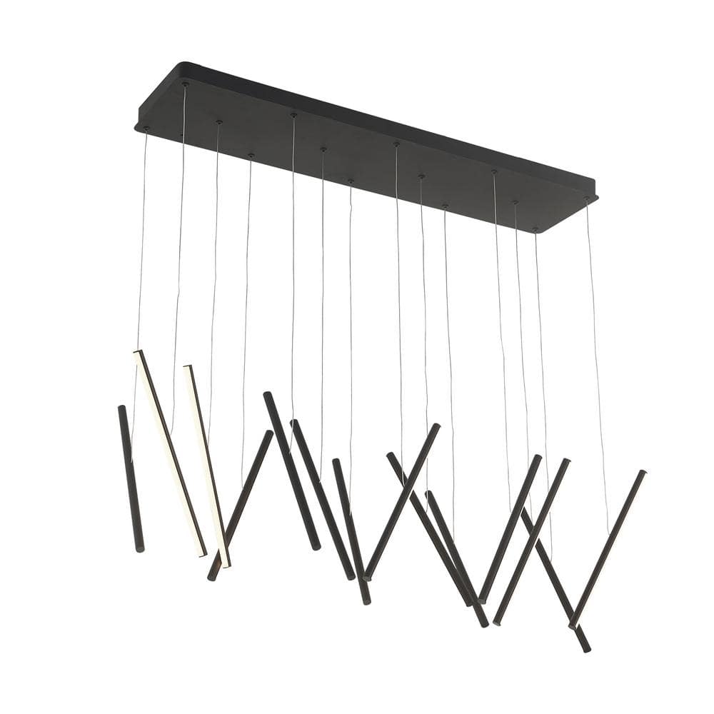 Chute 40 in. 1 Light 96-Watt Black Integrated LED Pendant Light price history on PriceWatchPro