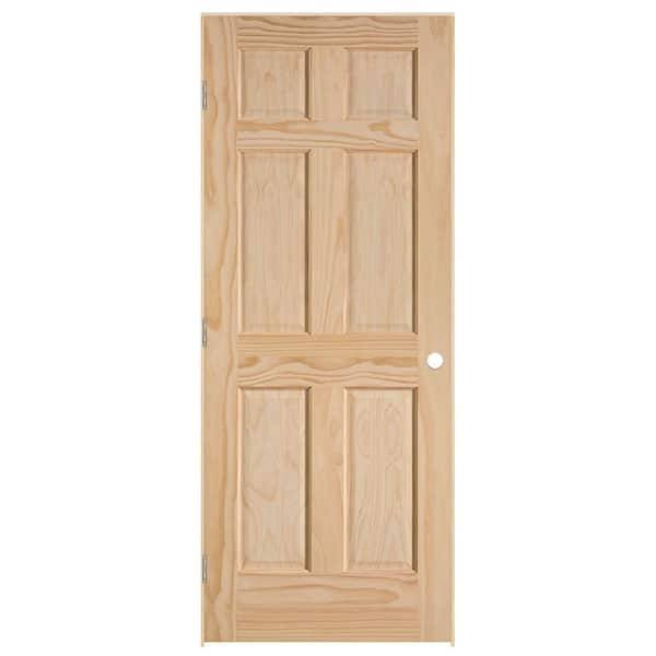 Masonite 36 In. X 80 In. Right-Handed Smooth 6-Panel Solid Core ...