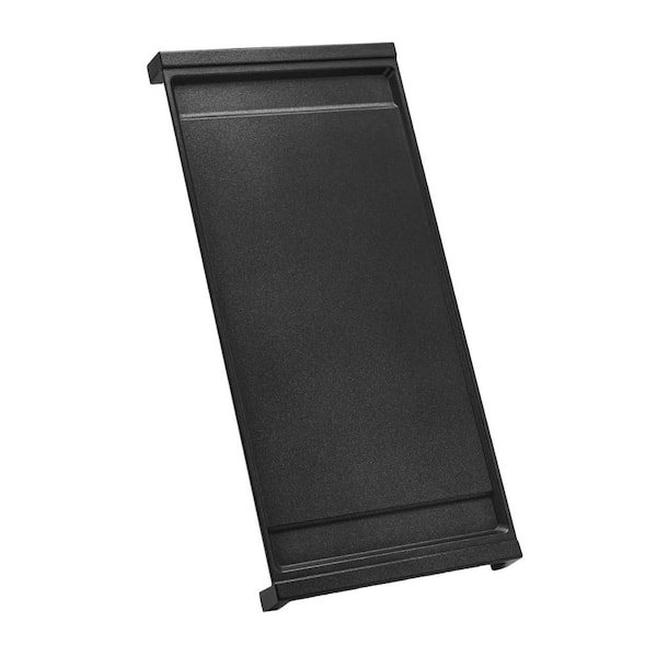 19.5 in. x 9 in. Black Cast Iron Nonstick Griddle Plate with Grease Trap Compatible with Gas Cooktops, 1 Piece