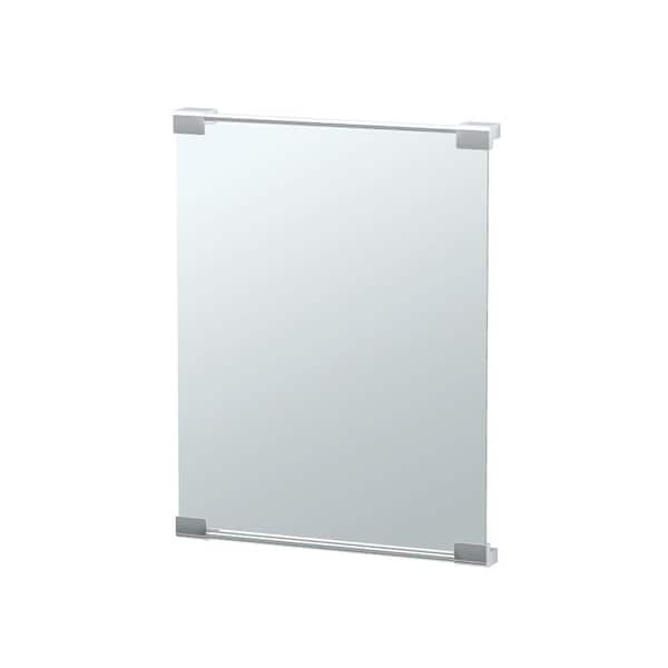 Gatco Fixed 20 in. W x 25 in. H Framed Rectangular Bathroom Vanity Mirror in Chrome