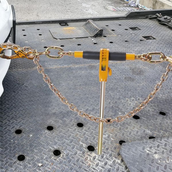 Ratchet Chain Binder, 5/16 in.-3/8 in. Heavy Duty Load Binders, with G80 Chains 7100 lbs. Secure Load Limit