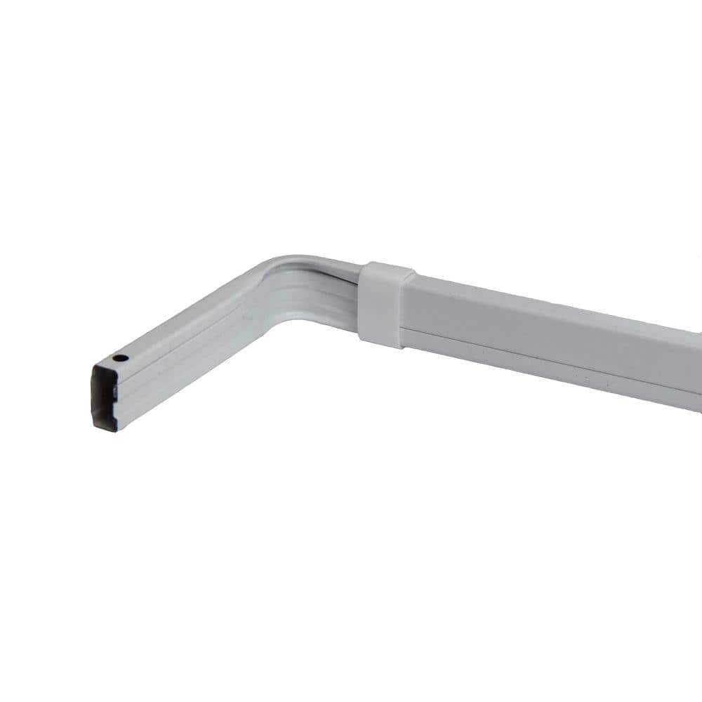 Adjustable White Steel Single Curtain Rod 48-84 inch