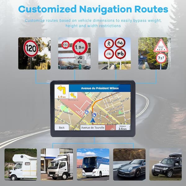 5 Zoll Navigationsgerät GPS NAVI Mit TFT-Touchscreen für Auto LKW PKW Navi 8G DE