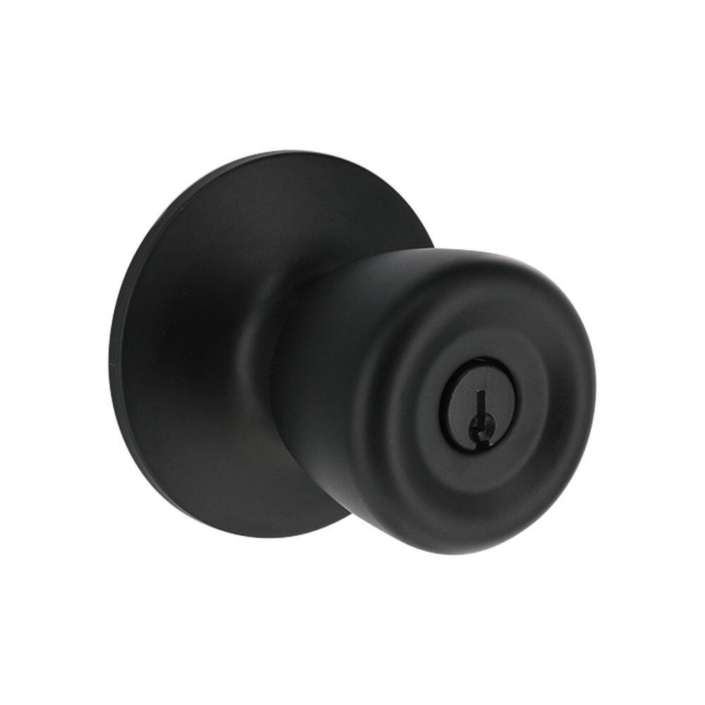 Bell Matte Black Keyed Entry Door Knob