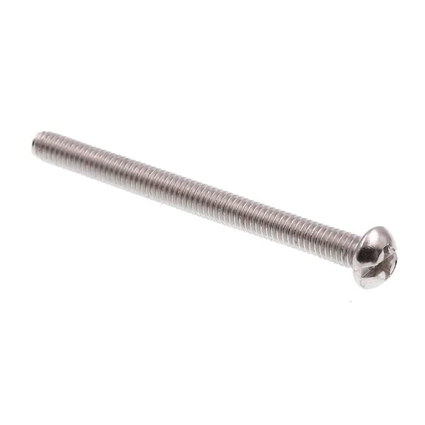 Prime-Line #8-32 x 2 in. Grade 18-8 Stainless Steel Phillips/Slotted Combination Drive Round Head Machine Screws (20-Pack)