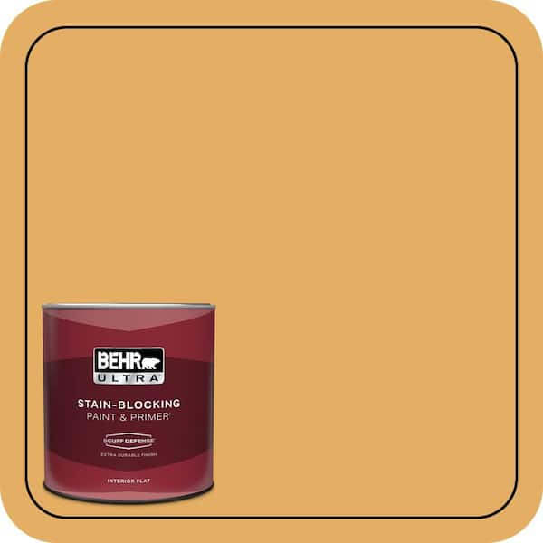 BEHR ULTRA 1 qt. #MQ4-11 Lamplit Extra Durable Flat Interior Paint & Primer