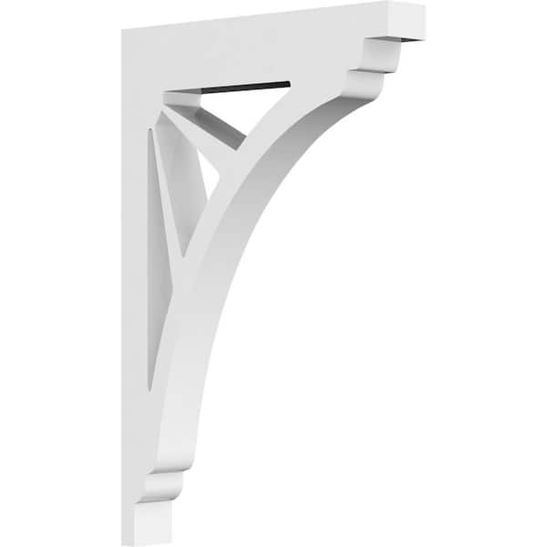 Ekena Millwork 5/8 in. W x 9 in. H x 5 1/2 in. D PVC Stanford Bracket