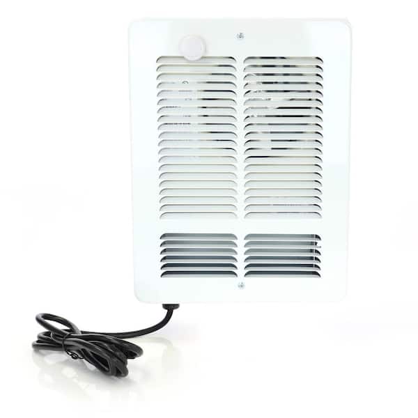 King Wsc1210-T-15-15P-6Ft WSC Surface Wall Heater 120V1 1000W W/Stat & 6 ft Cord White - Damp Location
