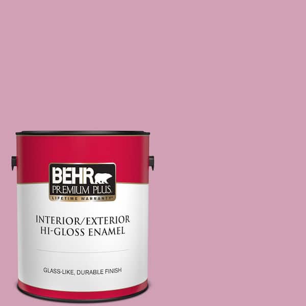 BEHR PREMIUM PLUS 1 gal. #M130-4 Raspberry Smoothie Hi-Gloss Enamel Interior/Exterior Paint