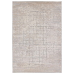 Adelphine Beige 2 ft. 6 in. x 10 ft. Abstract Area Rug