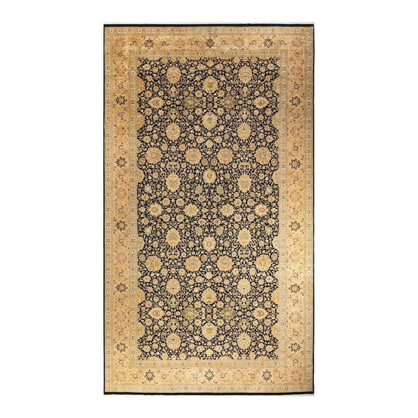 Mogul Traditional Black 9 ft. 1 in. x 16 ft. 4 in. Oriental Area Rug