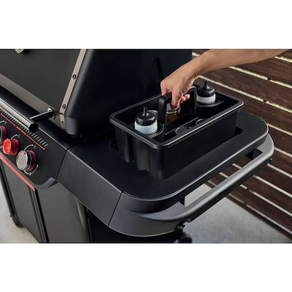 Weber Works Contenitore Da Esterno Per Barbecue – Custodia Impermeabile Con Coperchio A Ribalta Per SLATE, Accessori Griffici – Nero (3400107)