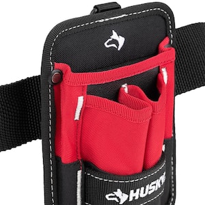 2 in. Quick Release Work Tool Belt with 5 in. 3-Pocket Clip On Tool Belt Pouch