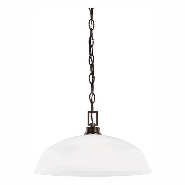 Generation Lighting Kerrville 1-Light Heirloom Bronze Pendant with LED Bulb