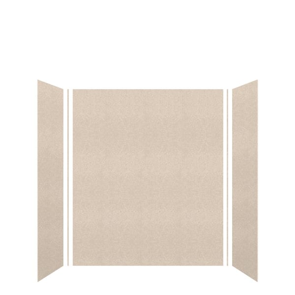 Transolid Saramar 60 in. W x 72 in. H x 36 in. D 3-Piece Glue to Wall Alcove Shower Wall Kit in Cashew Velvet