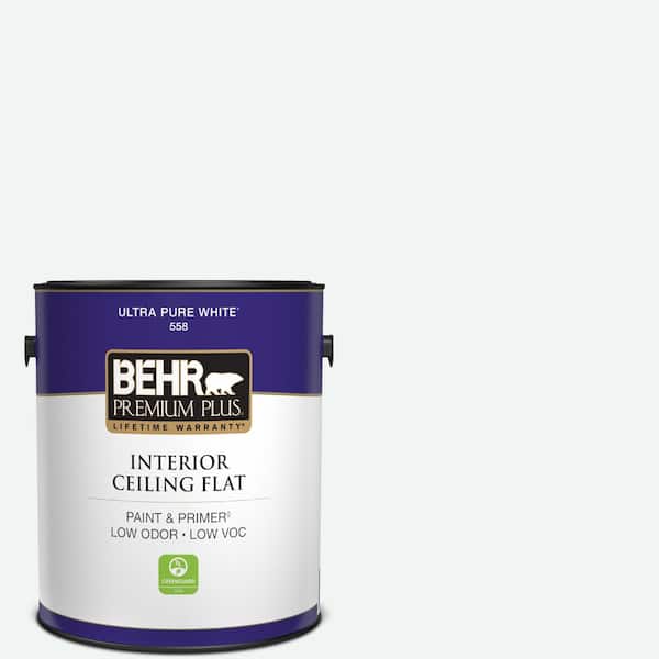 BEHR PREMIUM PLUS 1 gal. #BL-W09 Bakery Box Ceiling Flat Interior Paint
