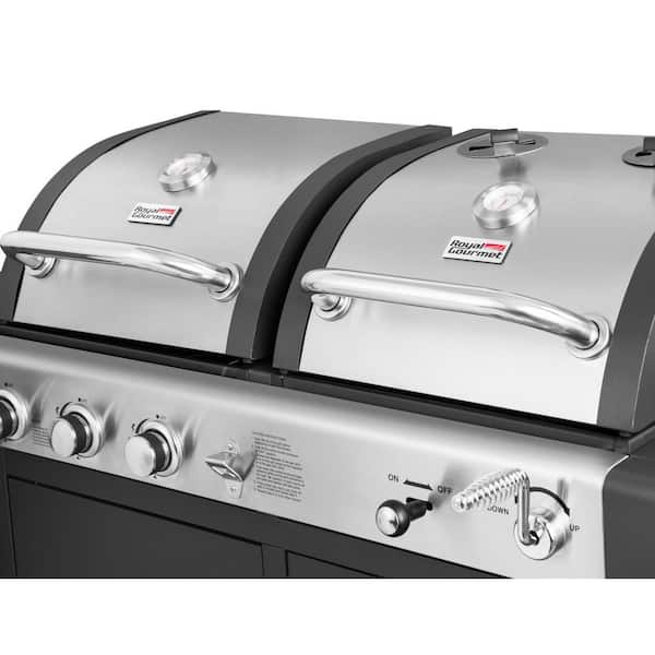 Royal Gourmet ZH3002N 3-Burner Propane Gas and Charcoal Combo Grill in Black - 3