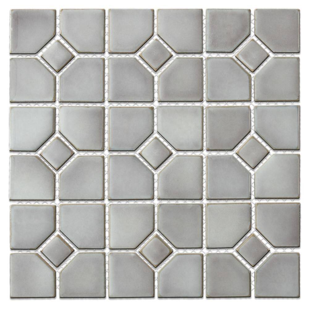Hudson Oxford Grey Eye 6 in. x 6 in. Porcelain Mosaic Take Home Tile Sample price history on PriceWatchPro