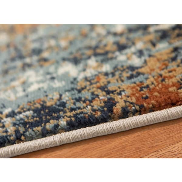 Allure 8 x 10 Beige/Rust Abstract Pattern Area Rug for High Traffic Living Room Dining Room Bedroom
