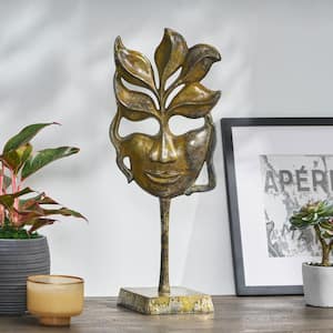 Rayle Brass Aluminum Decorative Face Accessory with Stand
