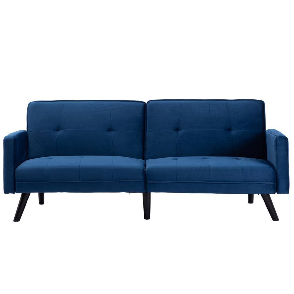 78.74 in. Navy Blue Velvet 2Seats Accent Loveseats for Living Room P
