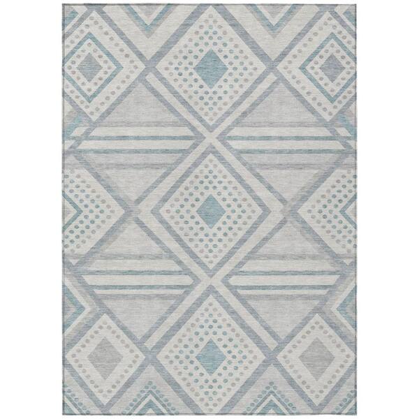 Chantille Machine Washable Indoor/Outdoor Abstract ACN3128 Tin 10 ft. x 14 ft. Area Rug