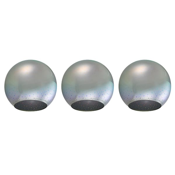 6.38 in. Multicolored Glass Globe Pendant Shade for Mini Pendant with 1.65 in. Lip Fitter (Not Included) (3-Pack)