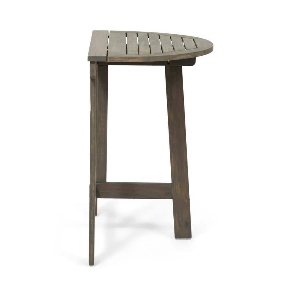 Gray Acacia Wood 3-Piece Foldable Outdoor Bistro Set