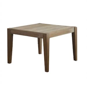 22.5 in. Natural Teak Clearwater Outdoor Patio Square Side Table