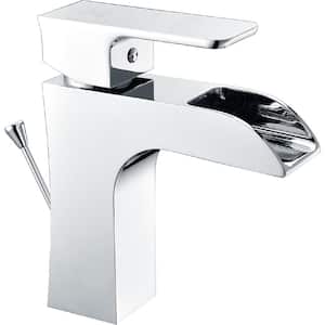 Forza Series Single Hole Single-Handle Low-Arc Bathroom Faucet in Polished Chrome