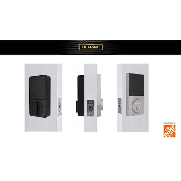 Defiant Slim Satin Nickel Electronic Touchpad Deadbolt